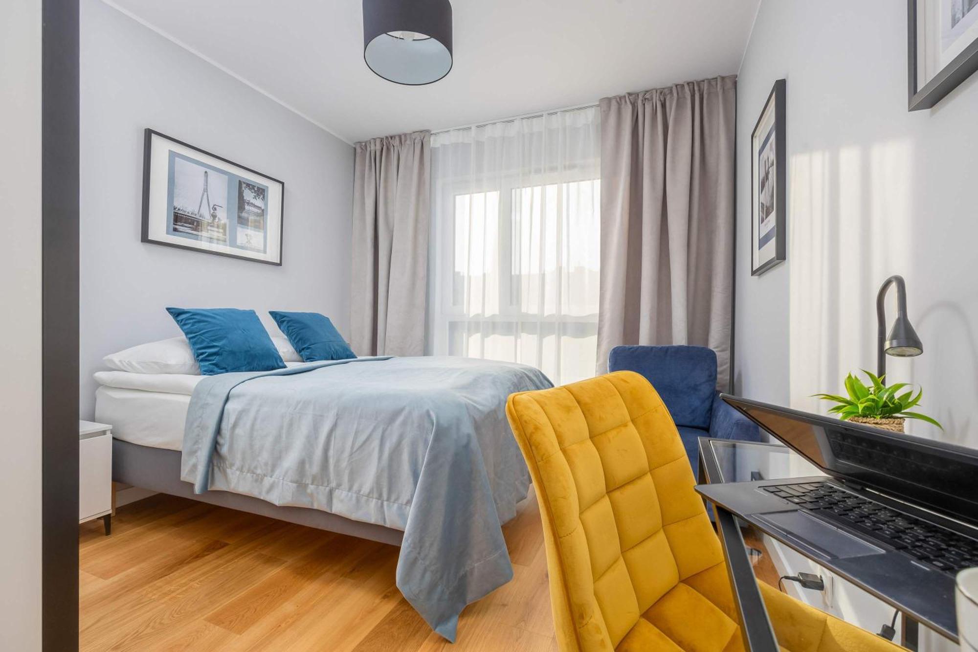 Elegant In With Parking And Desk For Remote Work By Renters Warsaw